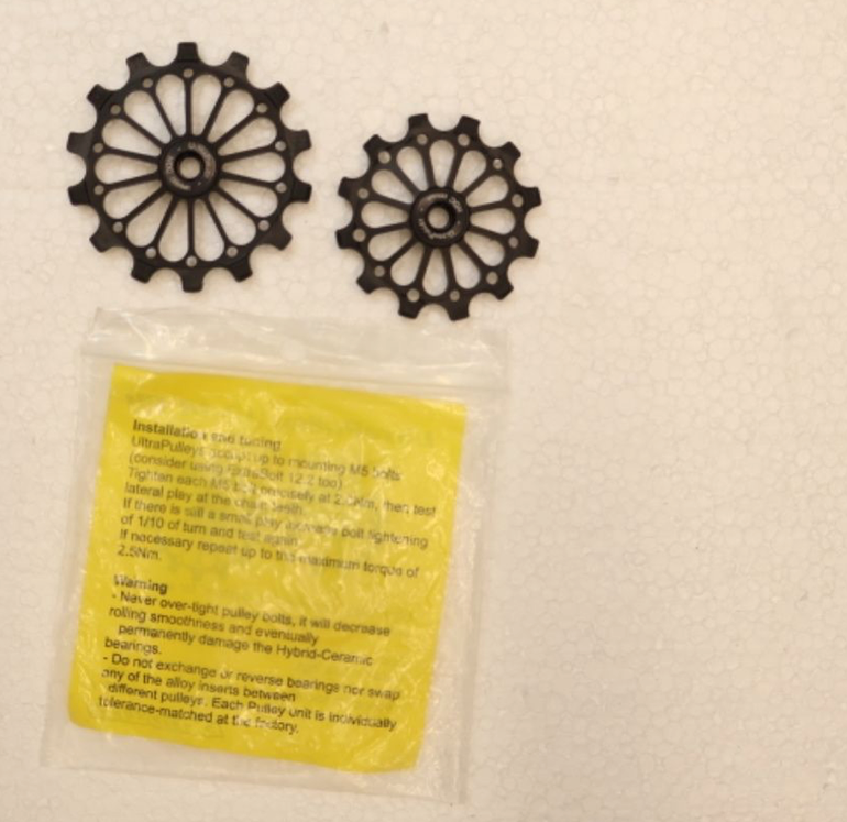 Used EXTRALITE UltraPulley Ceramic Derailleur Pulleys 12/14T bike — image 1 of 2