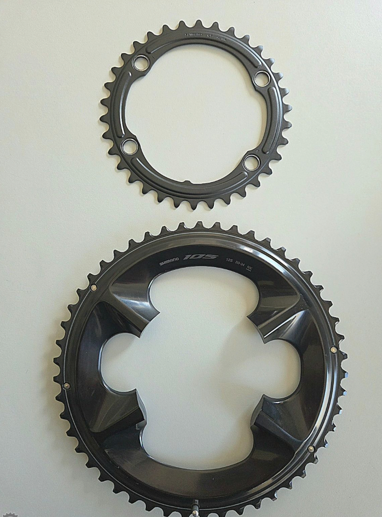 Used Shimano 105 FC-R7100 Chainrings 50/34T 12-speed bike — image 1 of 5