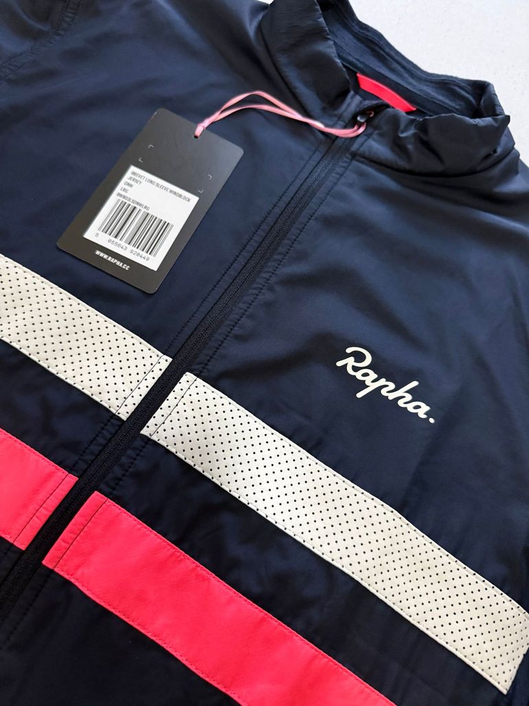 Used Rapha Brevet Windblock Merino Jersey Langarm Blau Gr L bike — image 2 of 7