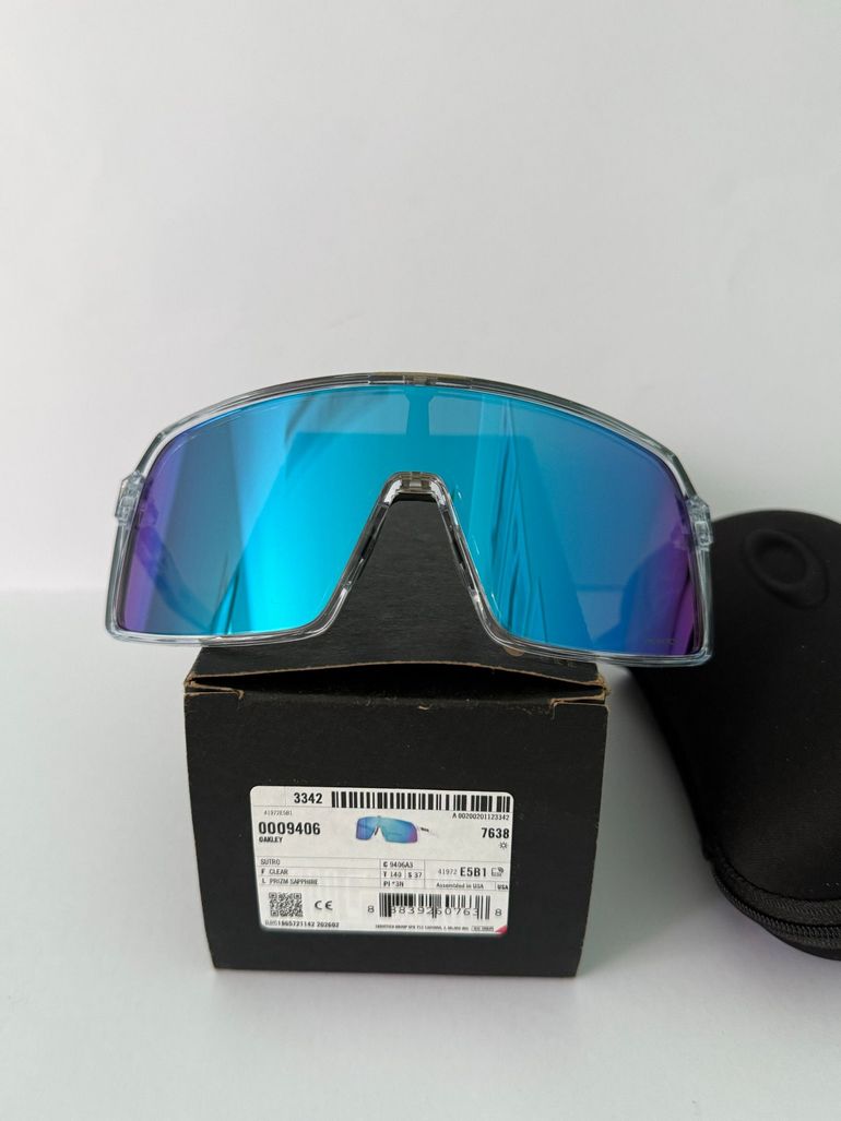 Used Oakley Sutro Prizm Sapphire Lenses, Sky Blue Frame bike — image 4 of 11