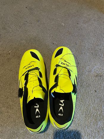Used Lake CX176 Road Shoes HiViz Yellow bike — image 2 of 5