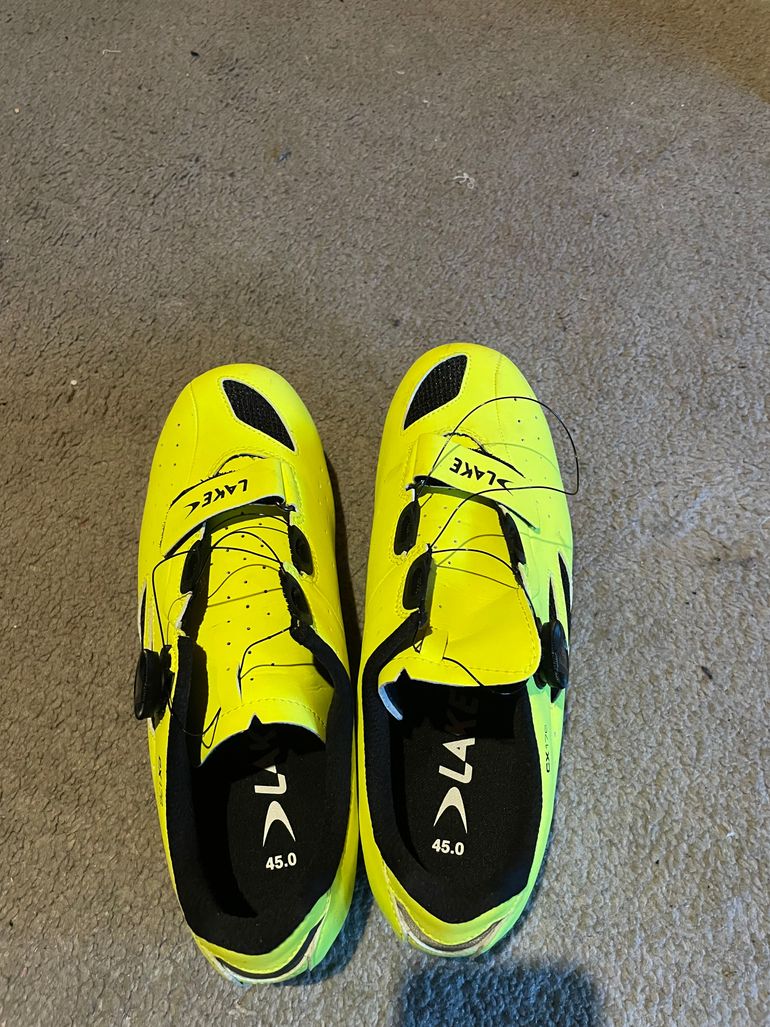 Used Lake CX176 Road Shoes HiViz Yellow bike — image 2 of 5