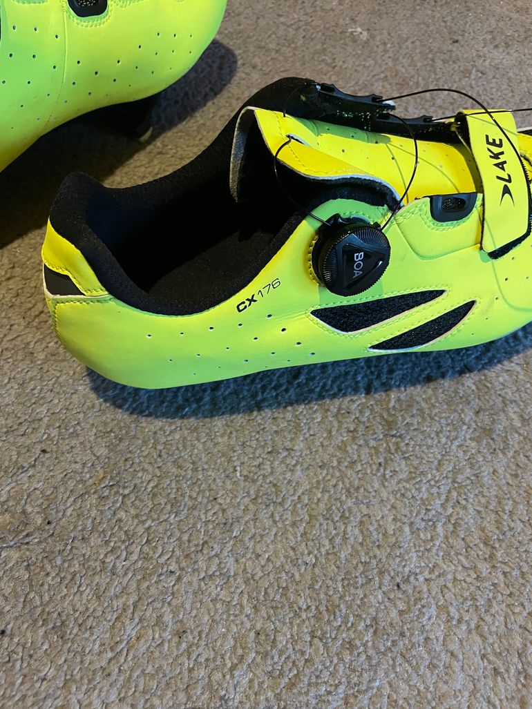 Used Lake CX176 Road Shoes HiViz Yellow bike — image 4 of 5