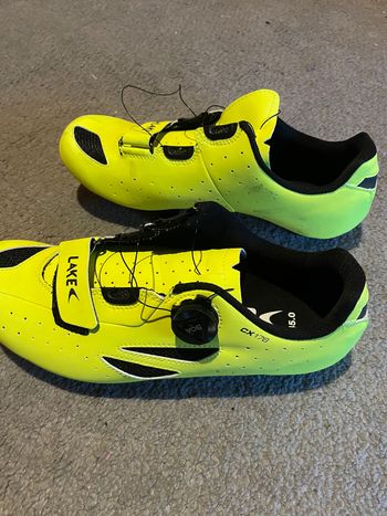 Used Lake CX176 Road Shoes HiViz Yellow bike — image 3 of 5