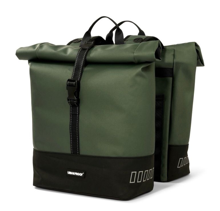 Used urban proof Dubbele zak Rolltop - groen bike — image 1 of 2