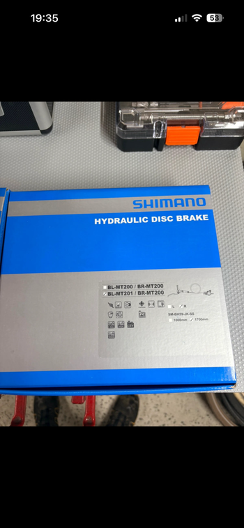 Used Shimano Hydraulische Disc Brake set BR-MT200/201 Voor - achter bike — image 3 of 4