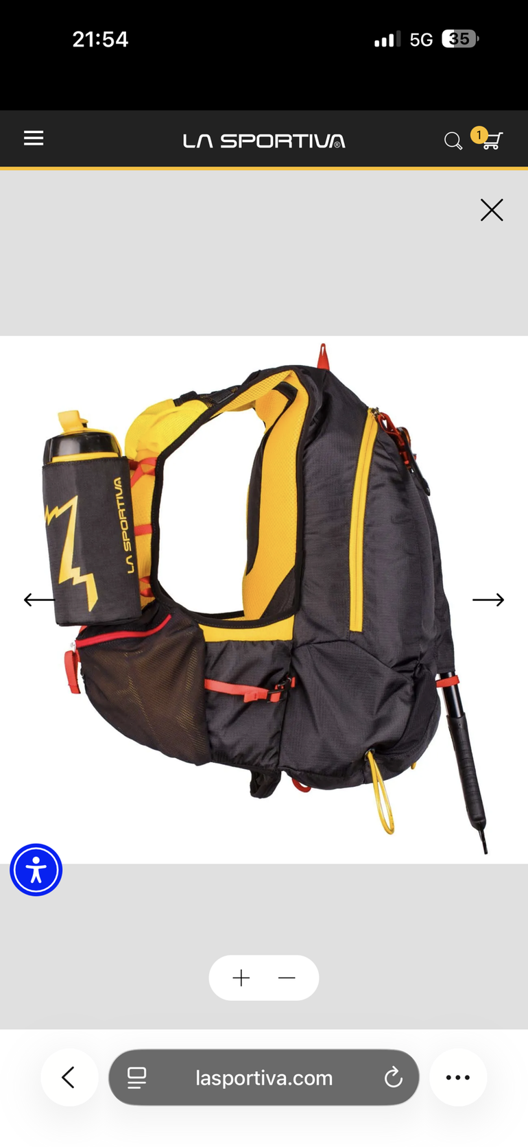 Used La Sportiva Course Backpack Black/Yellow 2025 bike — image 5 of 5