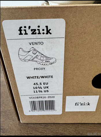 Used Fizik Vento Proxy Cycling Shoes White/White 2026 bike — image 3 of 3