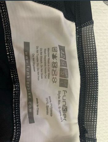 Used funkier Culotte Ciclismo Sin Tirantes Negro talla L 2023 bike — image 2 of 2