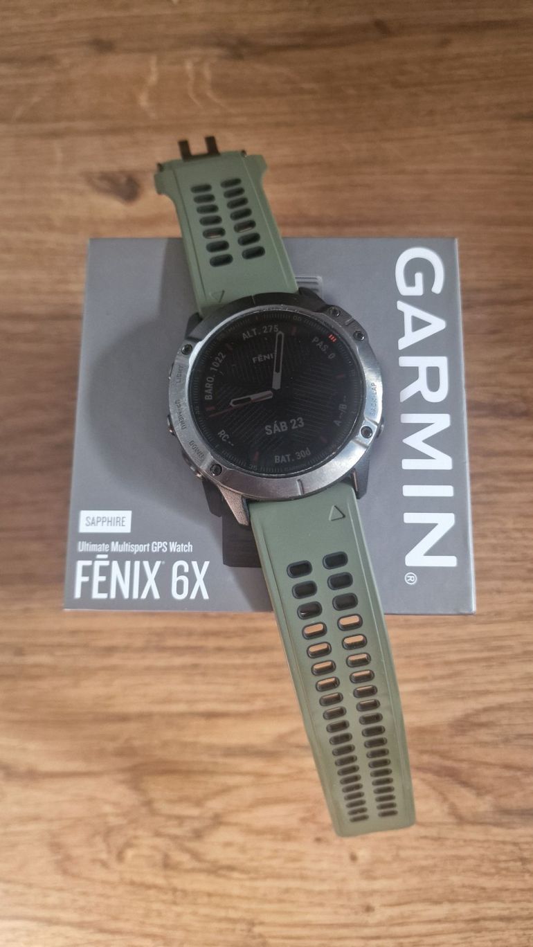 Used Garmin Fenix 6X Sapphire GPS Watch bike — image 4 of 5