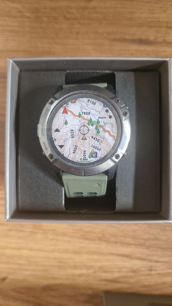 Used Garmin Fenix 6X Sapphire GPS Watch bike