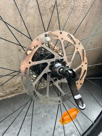 Used Triban Rear cWheel Complete with Gravel Tire 700c, Microshift Cassette, 160mm Brake bike — image 6 of 8