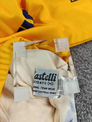 Castelli maillot velo homme taille m -92 7366 cyclisme route respirant Banesto Maillot Jaune bike d'occasion — image 8 sur 11