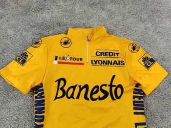 Castelli maillot velo homme taille m -92 7366 cyclisme route respirant Banesto Maillot Jaune bike d'occasion — image 2 sur 11