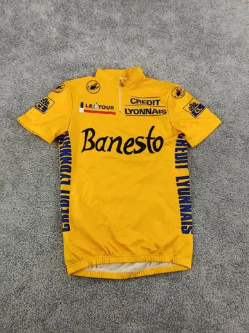 Używany Castelli maillot velo homme taille m -92 7366 cyclisme route respirant Banesto Maillot Jaune Cycling Clothing