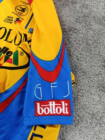 Used Santini maillot velo homme taille L - 62 7177 cyclisme route respirant Selle italia Colombia bike — image 3 of 10