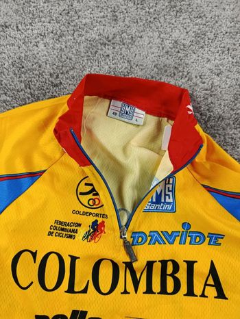 Used Santini maillot velo homme taille L - 62 7177 cyclisme route respirant Selle italia Colombia bike — image 5 of 10