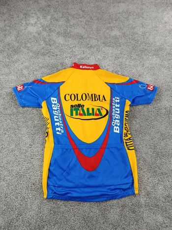 Used Santini maillot velo homme taille L - 62 7177 cyclisme route respirant Selle italia Colombia bike — image 9 of 10
