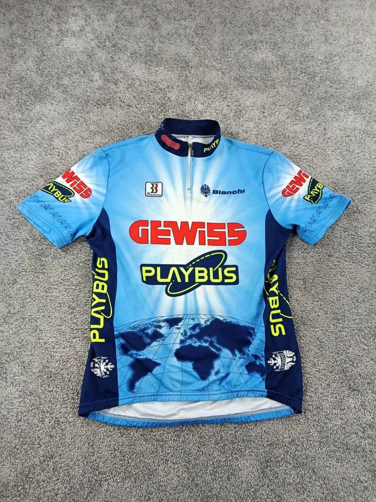 Used Biemme maillot velo homme taille xl -71 6975 cyclisme route respirant Gewiss-Playbus bike — image 1 of 9