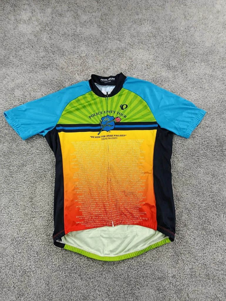 Used Pearl Izumi maillot velo homme taille m -39 6883 cyclisme route respirant police usa tour bike — image 1 of 9