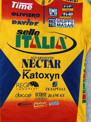 Used Santini maillot velo homme taille l -02 7778 cyclisme route respirant Selle italia pro bike — image 2 of 8