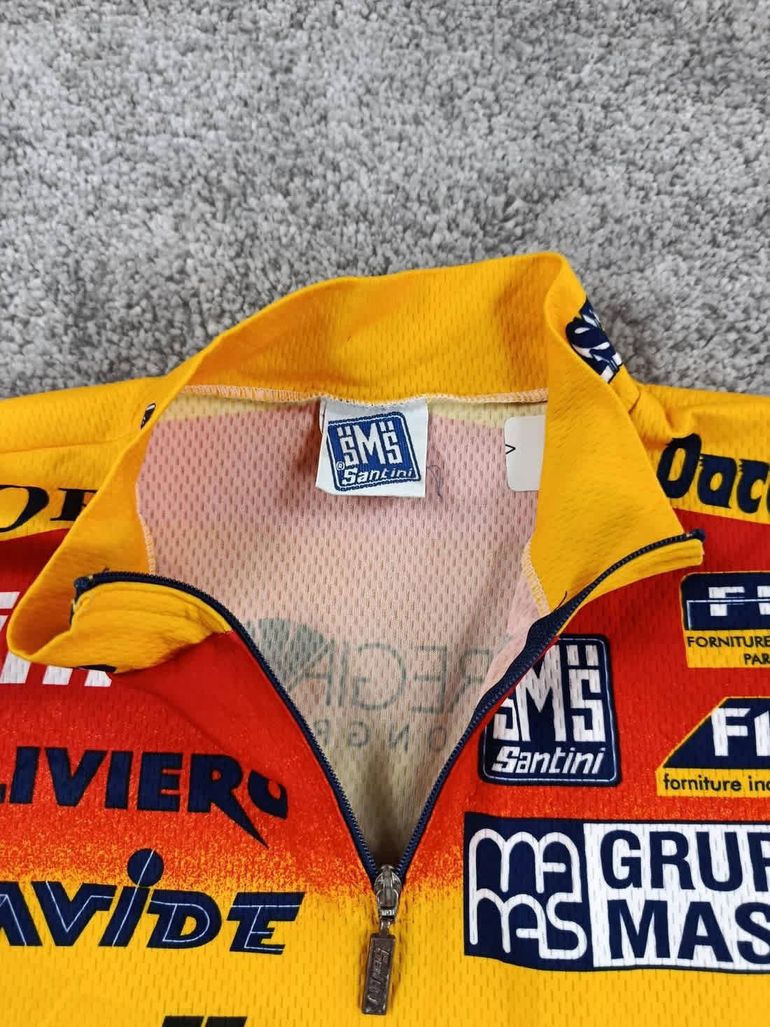 Used Santini maillot velo homme taille l -02 7778 cyclisme route respirant Selle italia pro bike — image 3 of 8