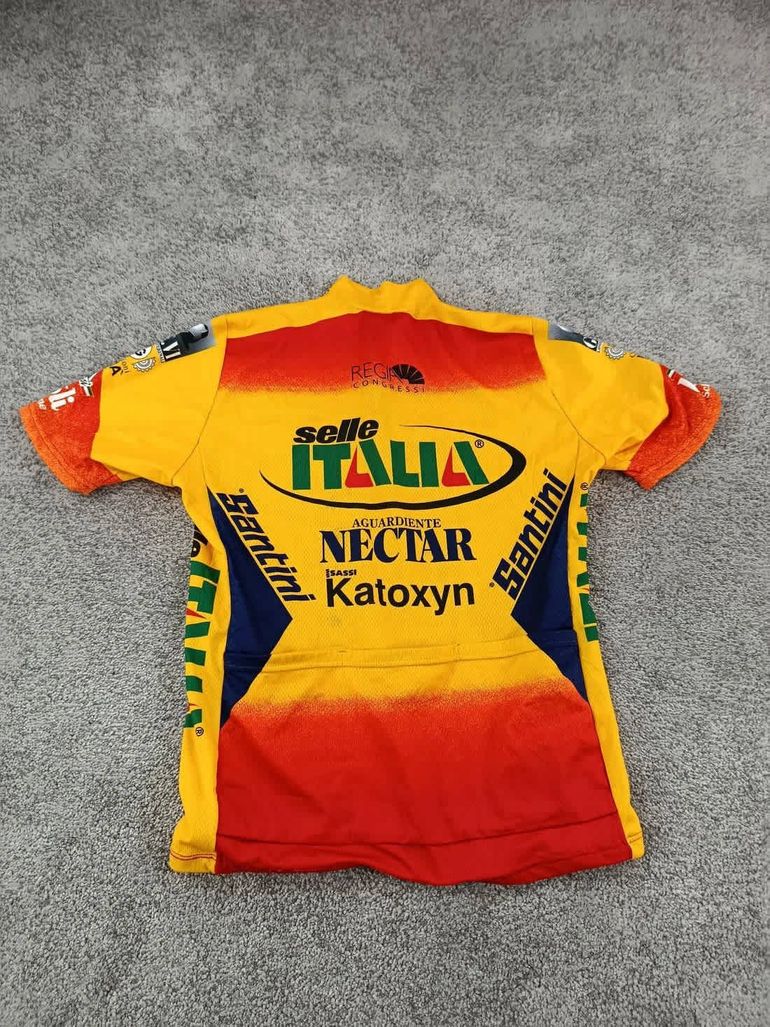 Used Santini maillot velo homme taille l -02 7778 cyclisme route respirant Selle italia pro bike — image 7 of 8