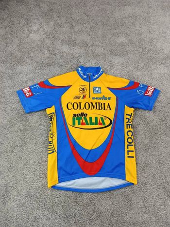 Used Santini sms maillot velo homme taille m -71 7057 cyclisme route respirant columbia selle italia bike