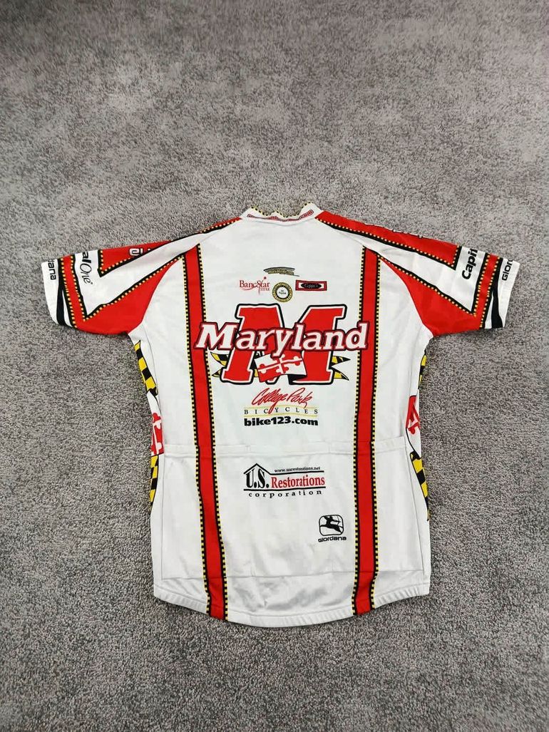 Used Giordana maillot velo homme taille l -61 7030 cyclisme route respirant maryland usa bike — image 7 of 8