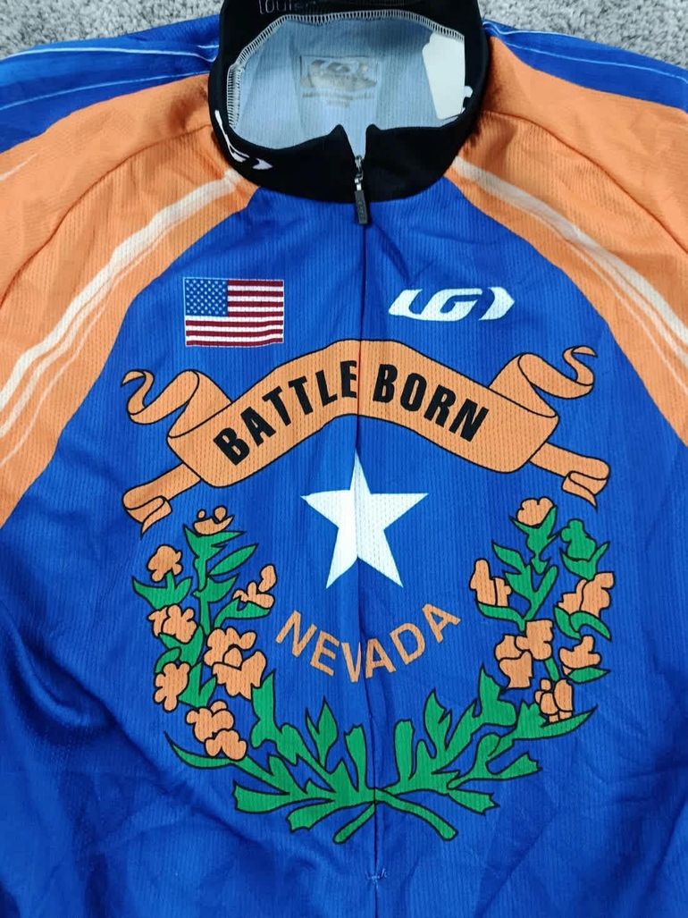 Used Louis Garneau maillot velo homme taille l -32 6662 cyclisme route respirant Nevada las vegas bike — image 2 of 8