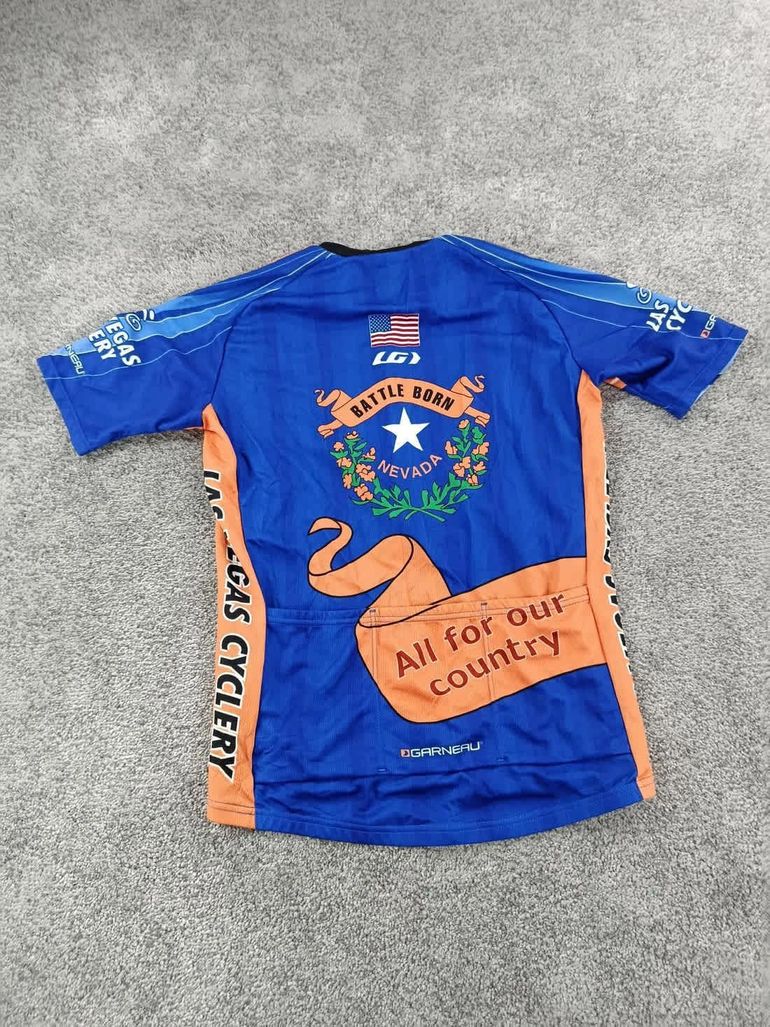 Used Louis Garneau maillot velo homme taille l -32 6662 cyclisme route respirant Nevada las vegas bike — image 7 of 8