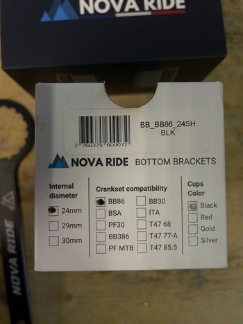 Used Nova Ride Movimento Centrale Pressfit BB86 2024 bike — image 4 of 5