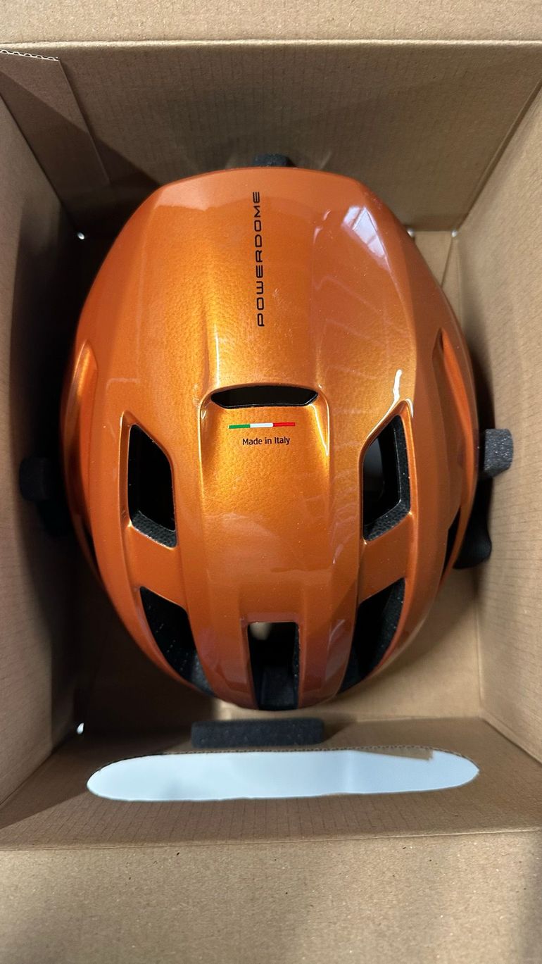 Used ABUS PowerDome MIPS Road Helmet Size M Goldfish Orange bike — image 4 of 5