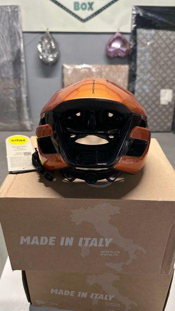 Used ABUS PowerDome MIPS Road Helmet Size M Goldfish Orange bike — image 2 of 5