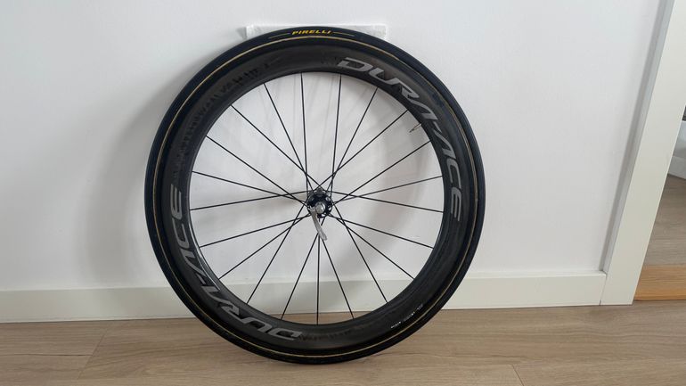 Used Shimano Dura-Ace WH-R9100 Carbon Wheelset Tubular bike — image 7 of 9