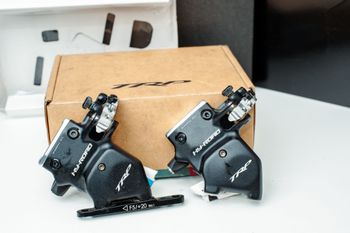 Used Trp HY/RD Flat Mount Brake Calipers Front and Rear bike