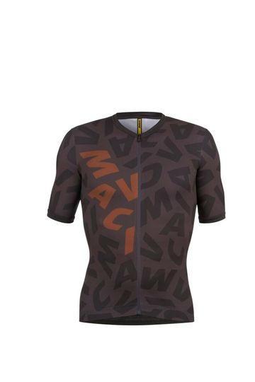 Mavic Aksium Graphic Bronze/Carbon Short-Sleeve Jersey Cycling Clothing usato