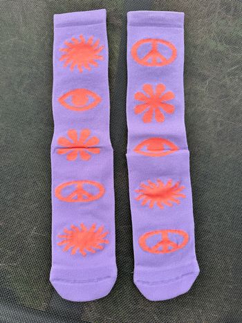 Used Pacific & Co Peace Performance Socks Pacific & Co Running Socks Peace bike