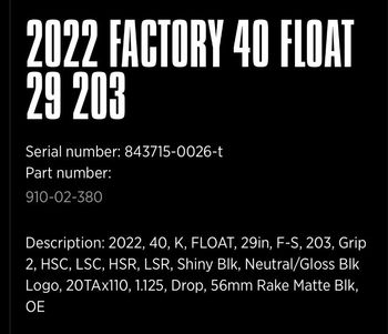 Used Fox 40 Factory GRIP X2 2022 bike — image 13 of 13