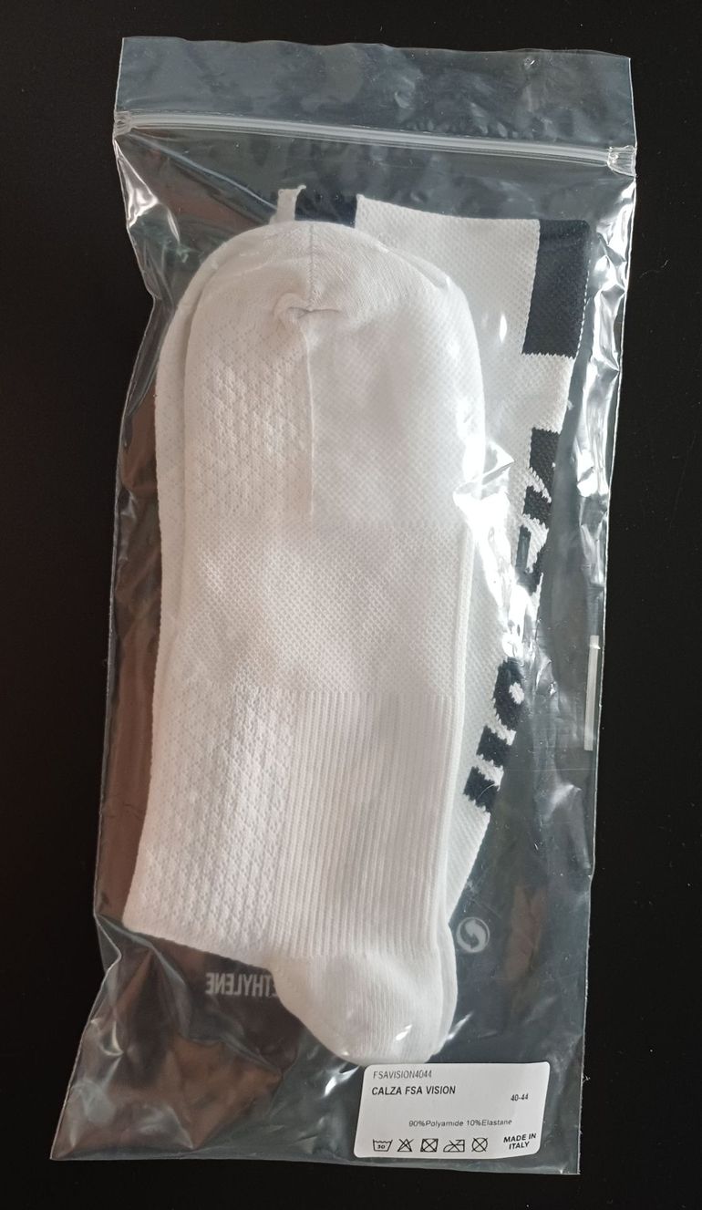 Used Fsa Vision Socks 40-44 Bianche Nere bike — image 3 of 4