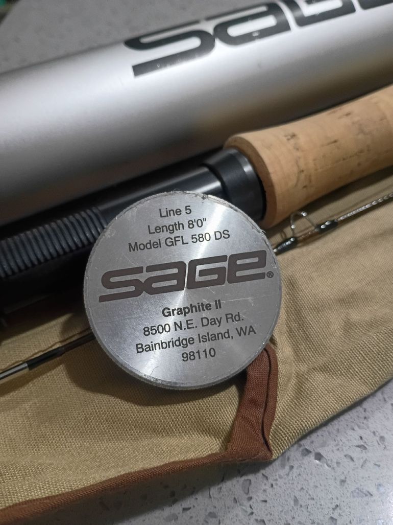 Used Sage Fly Fishing Sage graphite 2 gfl 580DS rod bike — image 2 of 6