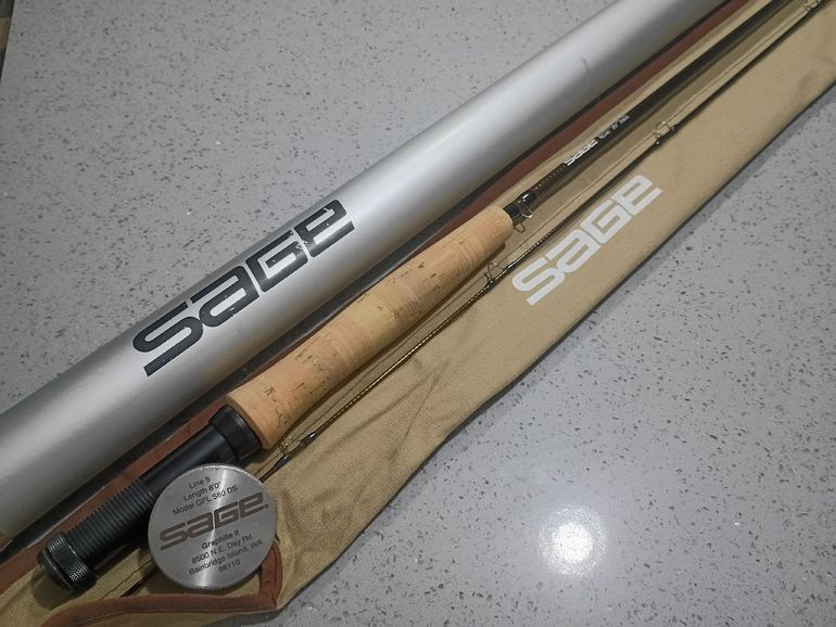 Used Sage Fly Fishing Sage graphite 2 gfl 580DS rod bike — image 4 of 6