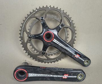 Campagnolo Super Record Ultra Torque TI Carbon Crankset 2x11-speed Drivetrain & Pedals usato