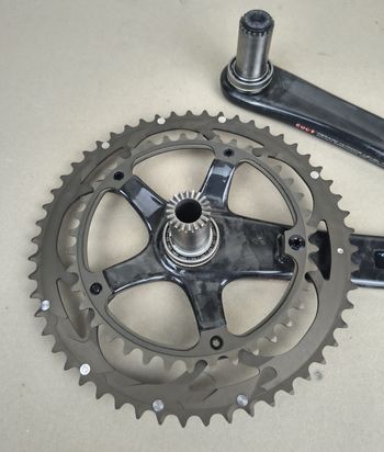 Used Campagnolo Super Record Ultra Torque TI Carbon Crankset 2x11-speed bike — image 3 of 3
