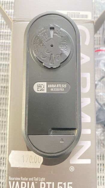 Used Garmin Varia RTL515 Rearview Radar Tail Light 2023 bike — image 2 of 3