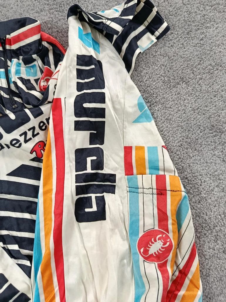 Used Castelli maillot velo homme taille M-61 6993 cyclisme 80's pro Murella-Rossin 1980 bike — image 3 of 5
