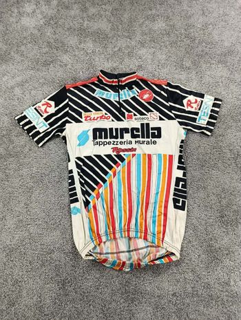 Used Castelli maillot velo homme taille M-61 6993 cyclisme 80's pro Murella-Rossin 1980 bike