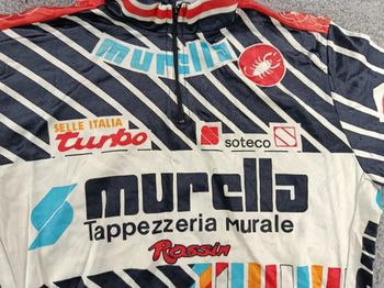 Used Castelli maillot velo homme taille M-61 6993 cyclisme 80's pro Murella-Rossin 1980 bike — image 2 of 5