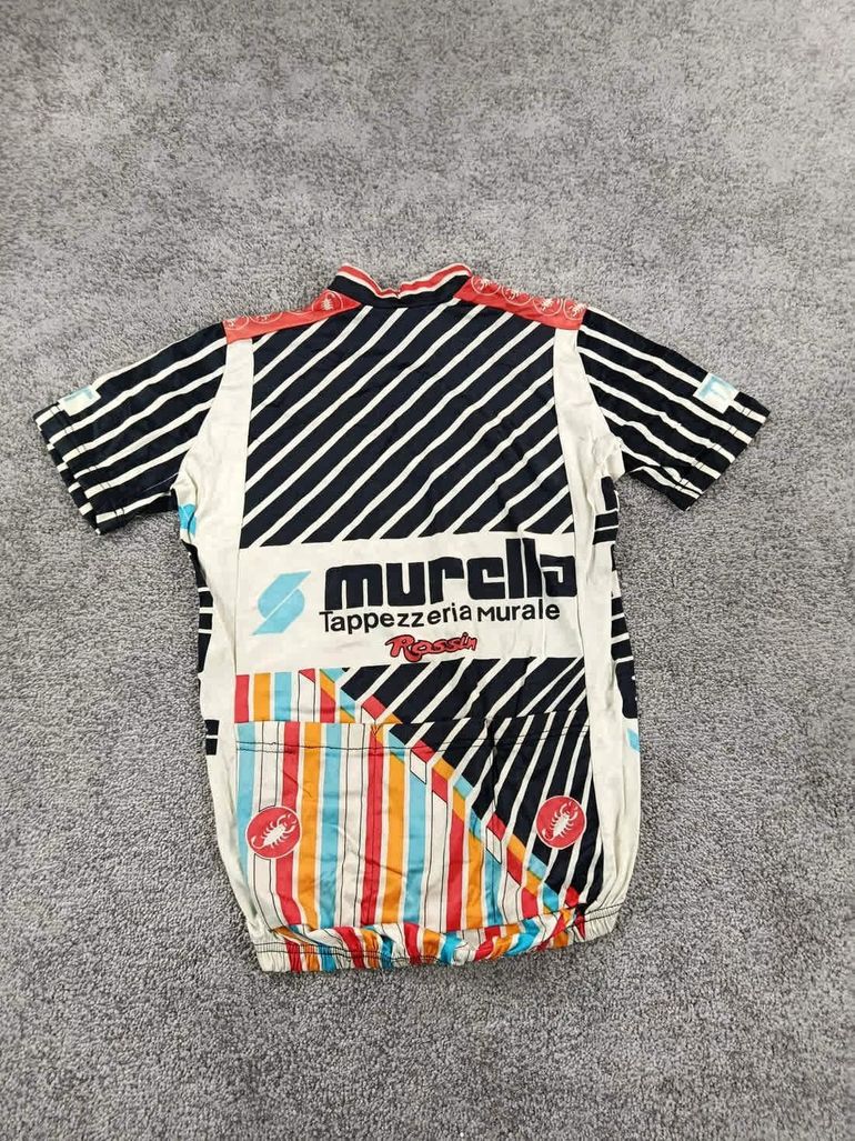 Used Castelli maillot velo homme taille M-61 6993 cyclisme 80's pro Murella-Rossin 1980 bike — image 4 of 5