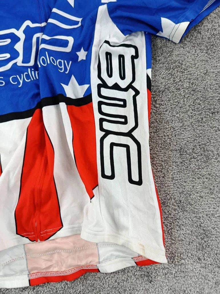Used Hincapie maillot velo homme taille xl -69 7043 cyclisme route US Champion bmc bike — image 2 of 6